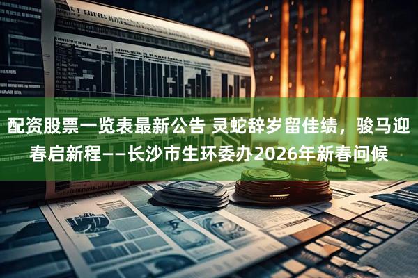 配资股票一览表最新公告 灵蛇辞岁留佳绩，骏马迎春启新程——长沙市生环委办2026年新春问候